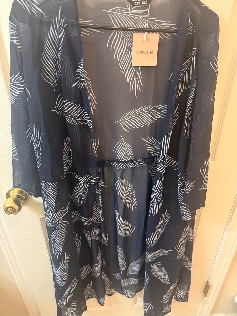 BloomChic Navy Sheer Swim Cover-up